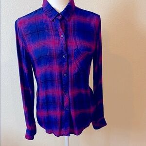 Rails Vibrant Red and Blue Plaid Shirt
